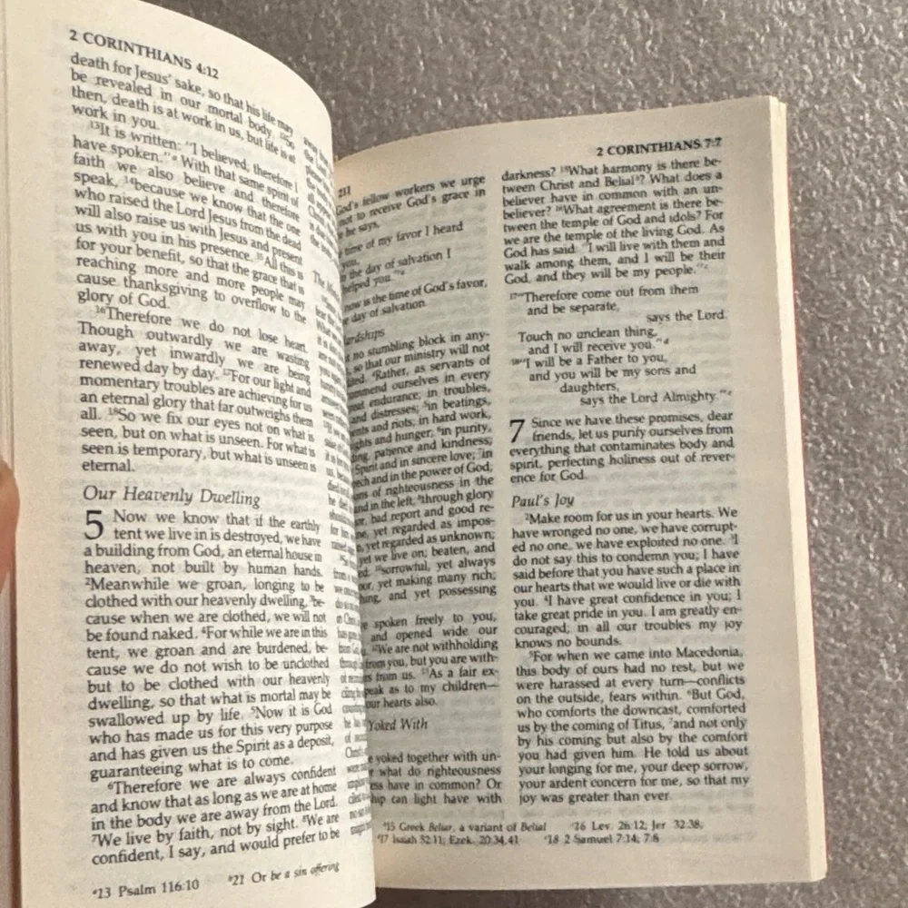 Classic Pocket Red New Testament NIV Book.